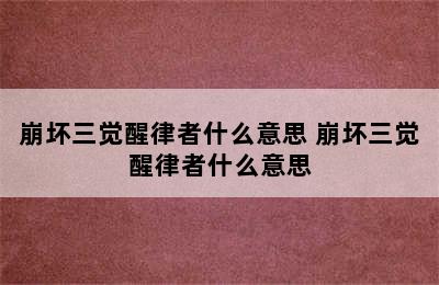 崩坏三觉醒律者什么意思 崩坏三觉醒律者什么意思